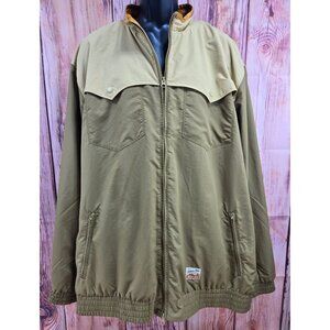 Howler Bros Westers Jacket Large Tan Nylon Western Style Windbreaker